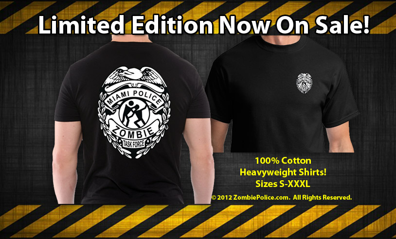 zombie police shirt